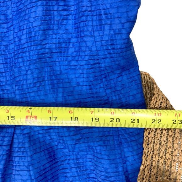 Nine West Dress Womens 16W Blue Belted Fit and Flare Western Cowboy Summer NEW - Picture 15 of 16